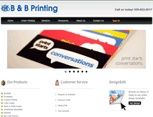 Tablet Screenshot of bandbprinting.com